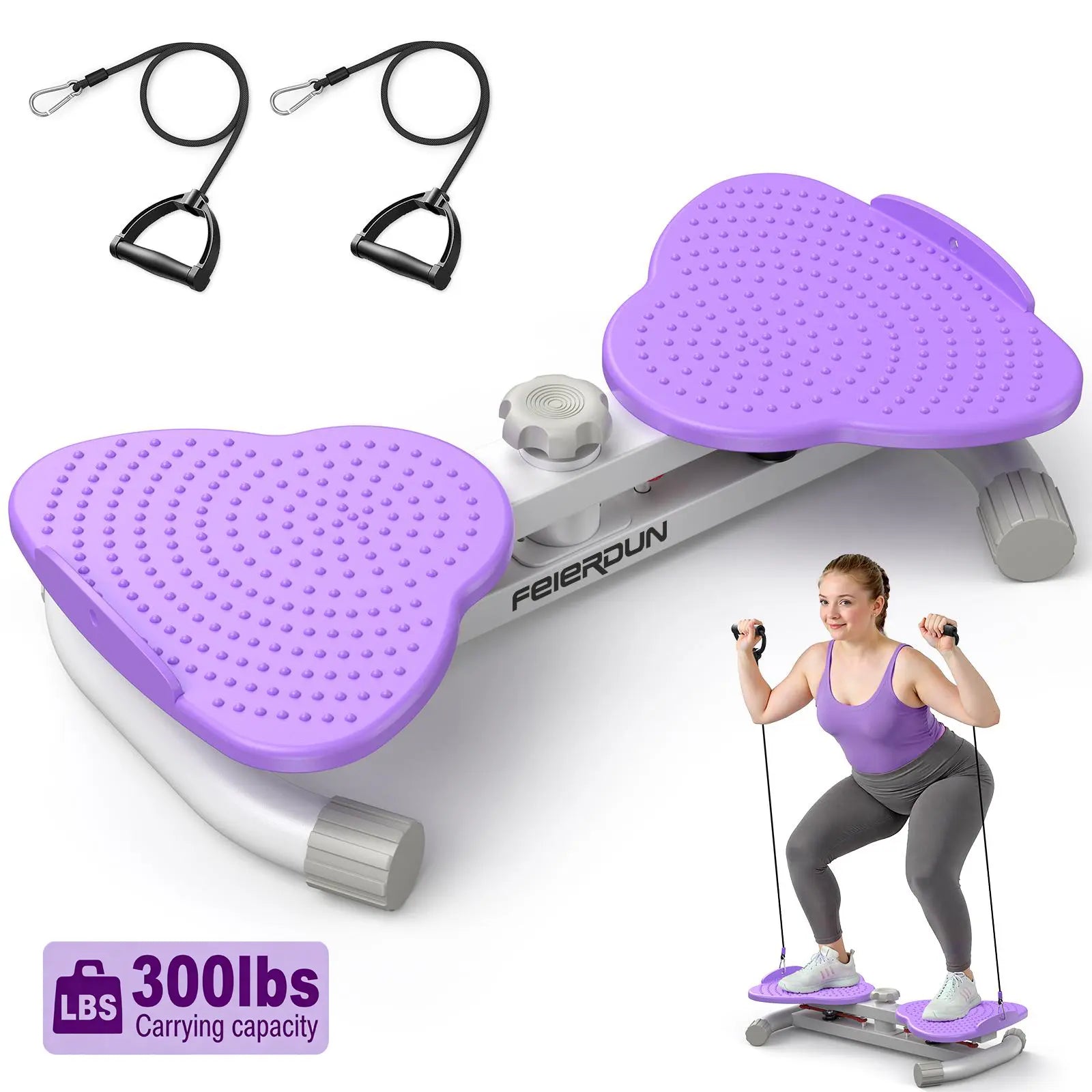 FED Fitness Feierdun Series TW1 Twist Machine - Silent Core Workout Equipment, Non-Slip Ab Exercise Machine with Resistance Bands, 330Lbs Capacity at Home Gym Equipment for Stomach & Abs Workouts