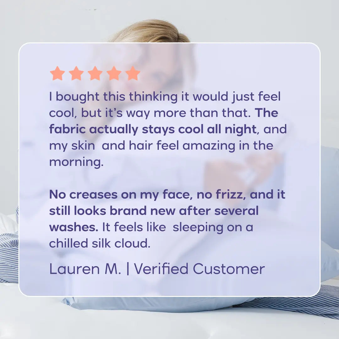 Mellow Sleep | Cooling Pillowcase (2-Pack) - Silky Smooth Wrinkle-Free Soft and Fresh All Night Sleep Enhancer