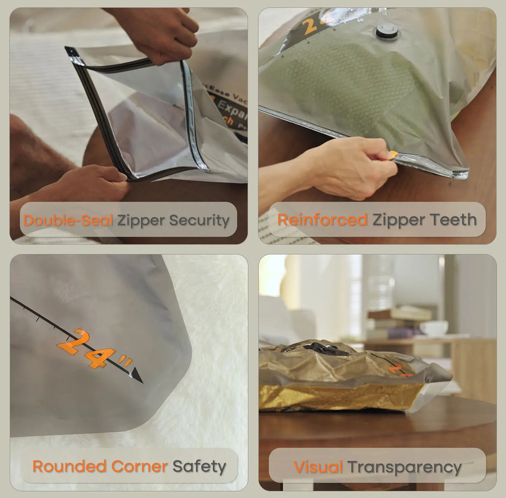 【Summer Vibes】Vacbird New X8 Vacuum Packing Pump Storage Bags，Summer Vibes Rechargeable Wireless Pump Travel Storage Bags Set - 20 Pack Portable Space Saver Bags for Travel & Home - Vacuum Compression Packing Seal for Clothes, Blankets, Seasonal Storage