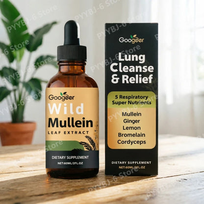 Mullein Leaf Extract Liquid Drops Comprehensive Herbal Wellness Support Natural Daily Dietary Supplement Daily Care 60ml