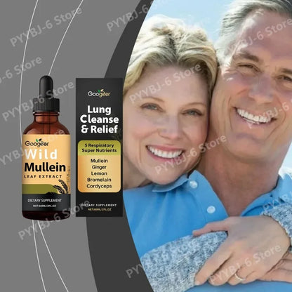 Mullein Leaf Extract Liquid Drops Comprehensive Herbal Wellness Support Natural Daily Dietary Supplement Daily Care 60ml