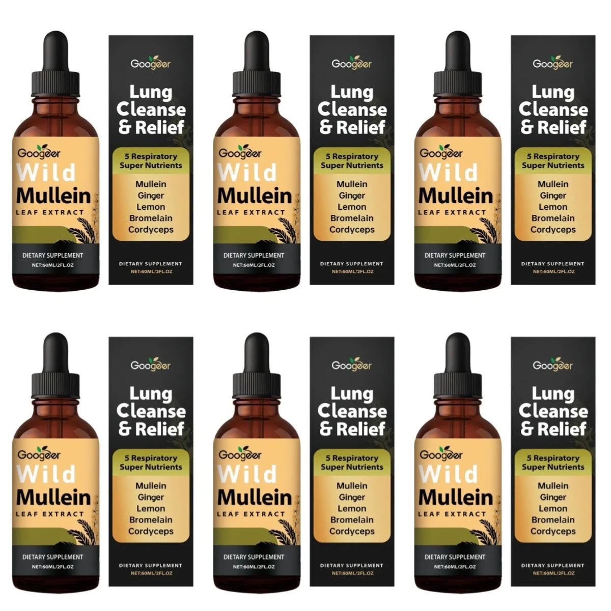 Mullein Leaf Extract Liquid Drops Comprehensive Herbal Wellness Support Natural Daily Dietary Supplement Daily Care 60ml