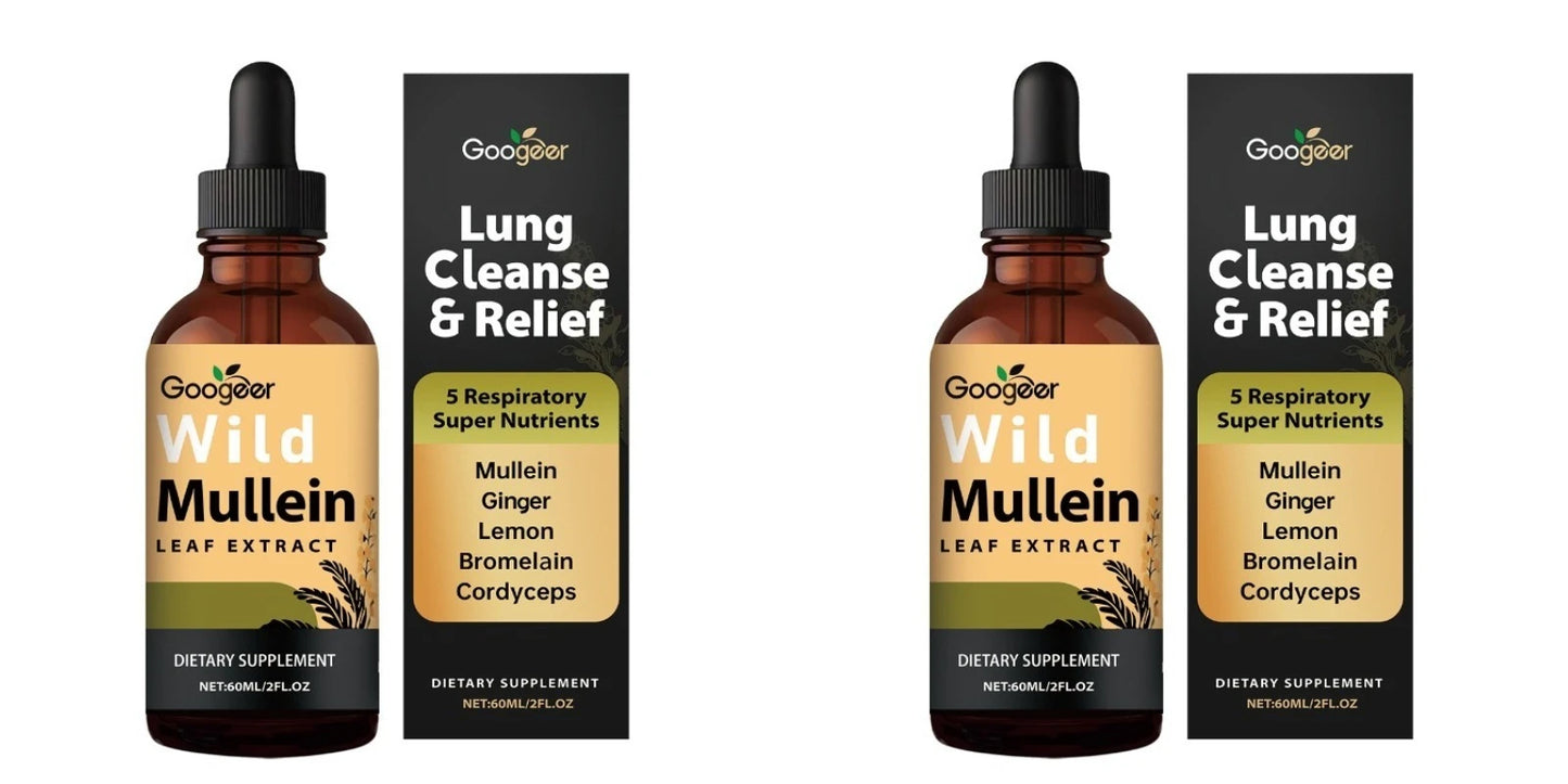Mullein Leaf Extract Liquid Drops Comprehensive Herbal Wellness Support Natural Daily Dietary Supplement Daily Care 60ml