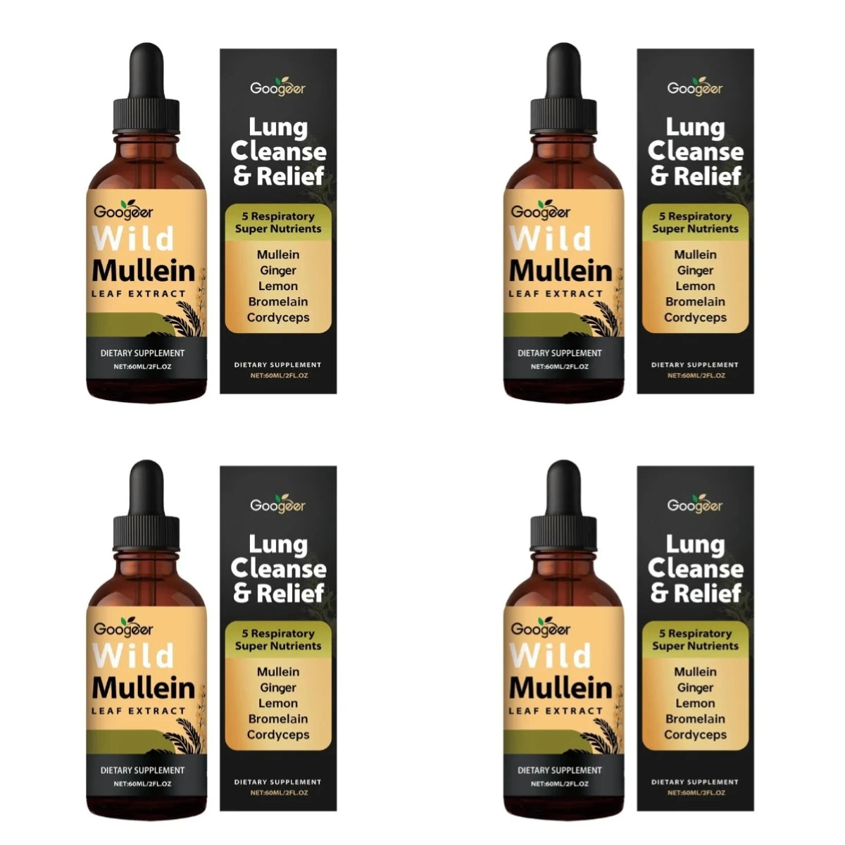 Mullein Leaf Extract Liquid Drops Comprehensive Herbal Wellness Support Natural Daily Dietary Supplement Daily Care 60ml