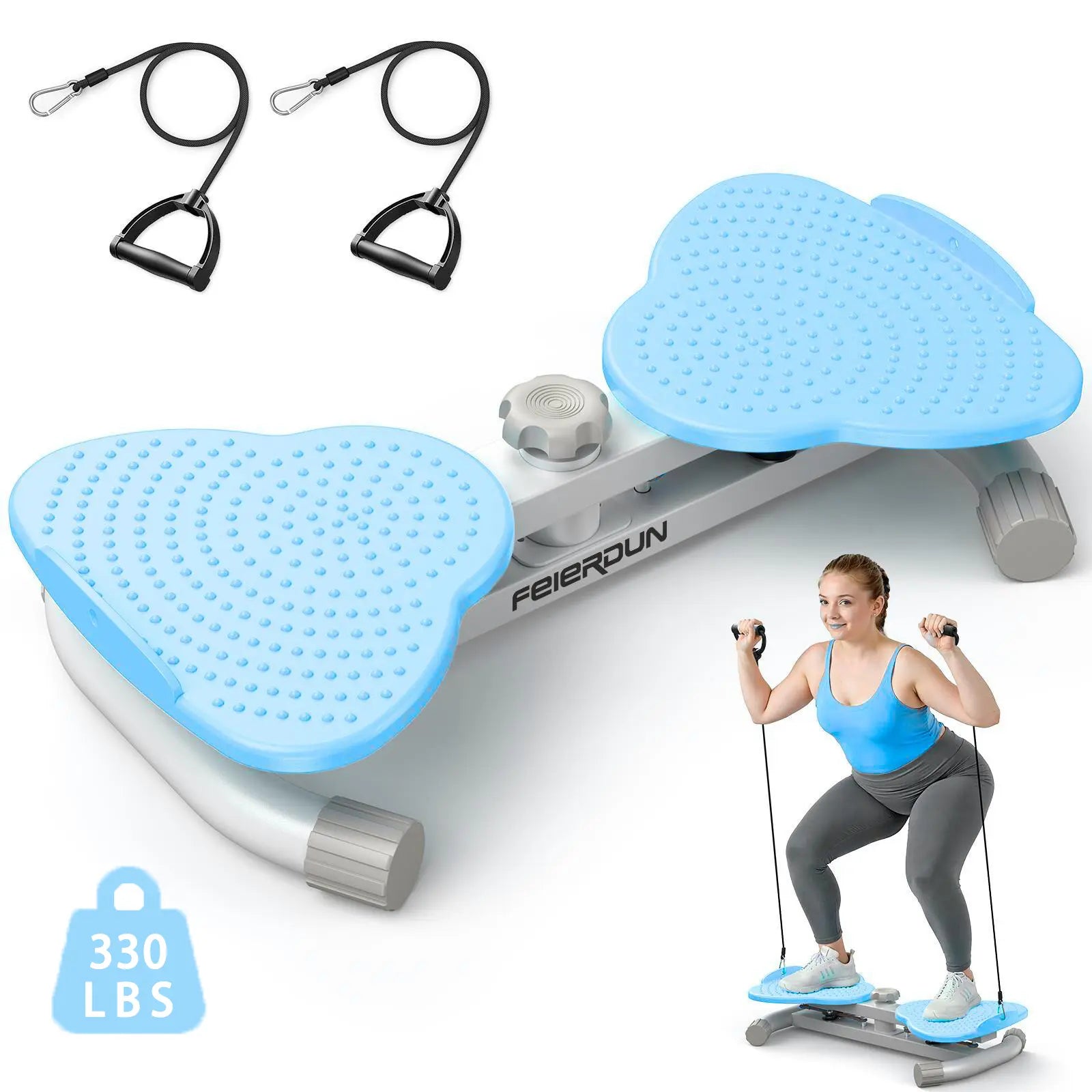 FED Fitness Feierdun Series TW1 Twist Machine - Silent Core Workout Equipment, Non-Slip Ab Exercise Machine with Resistance Bands, 330Lbs Capacity at Home Gym Equipment for Stomach & Abs Workouts