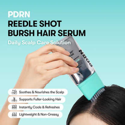 [VT COSMETICS] #1 Viral PDRN Reedle Shot Hair Brush Serum with Original Liquid Microneedling & PDRN | Large-Capacity Full Scalp Care, Hair Thickening, Fuller-Looking Hair & Daily Root Care | Hairline, Roots, Baby Hair & Dry Scalp | Korean Haircare