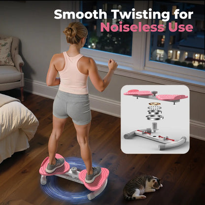 FED Fitness Feierdun Series TW1 Twist Machine - Silent Core Workout Equipment, Non-Slip Ab Exercise Machine with Resistance Bands, 330Lbs Capacity at Home Gym Equipment for Stomach & Abs Workouts